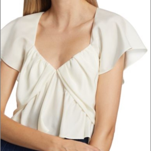 Frame Shirred Flounce Top - Picture 4 of 6